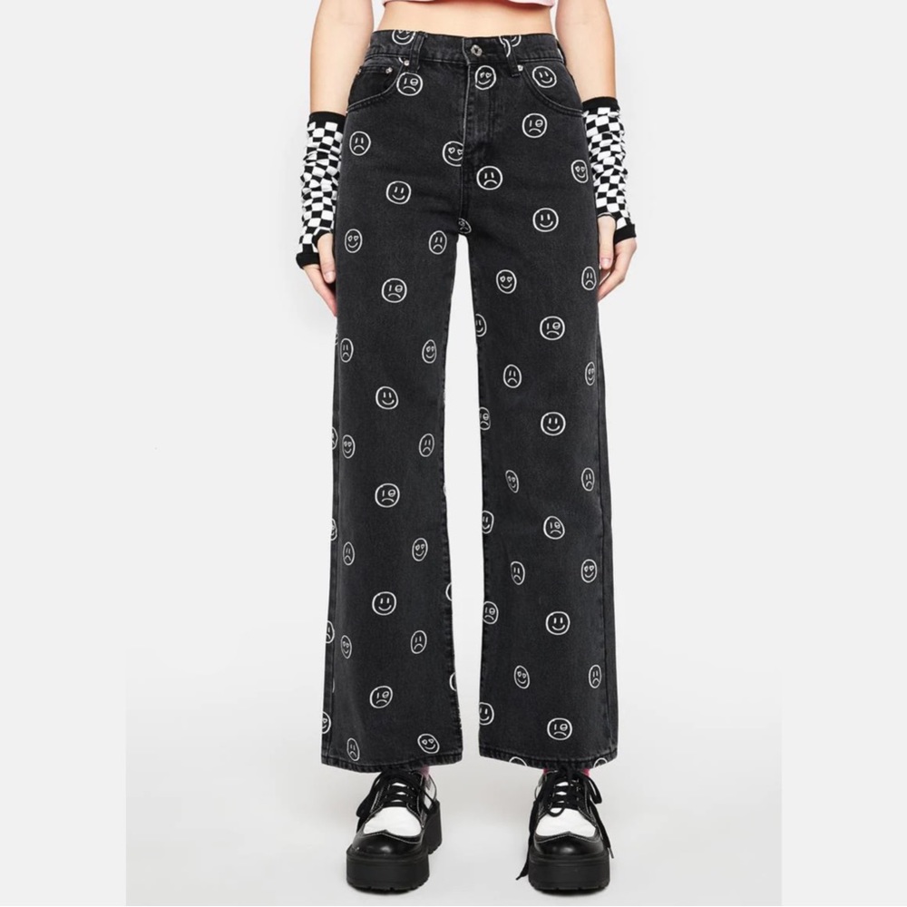 Dolls Kill | Edikted | Moody Wide Leg Jeans